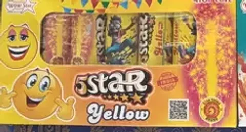 Five Star Yellow Crackling Fountains