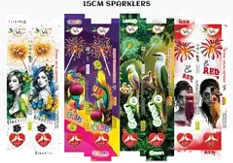 15 Cm Green Sparklers